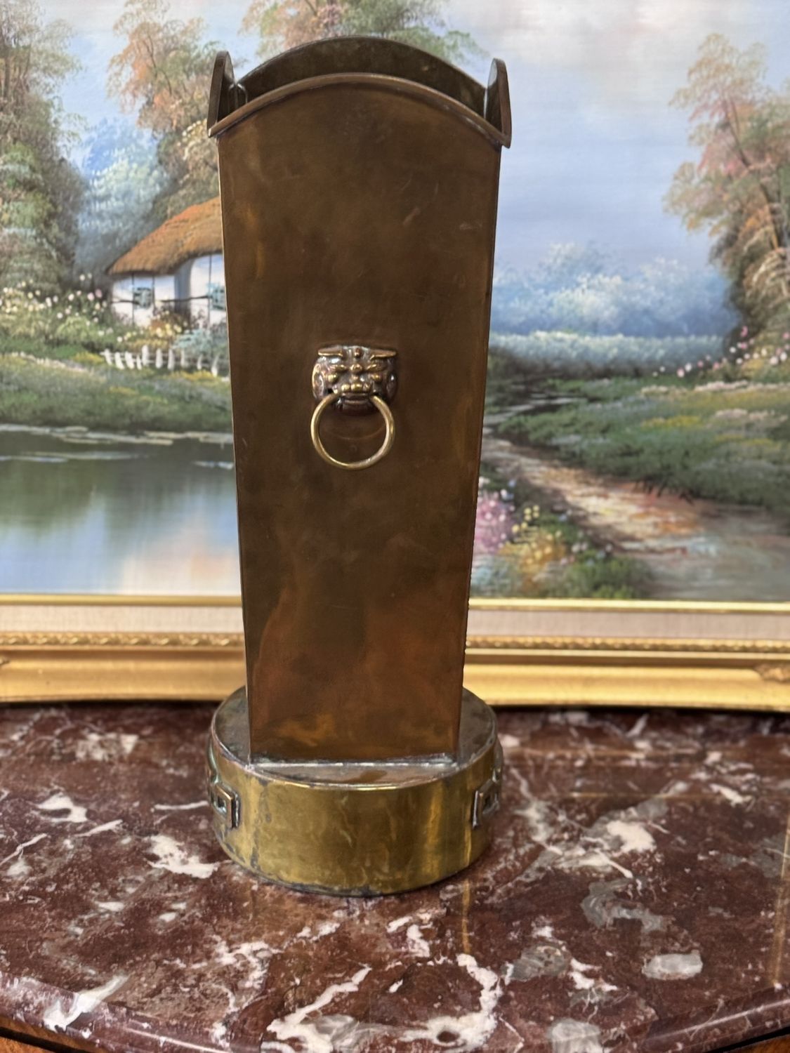 Brass Lion Head Umbrella Stand