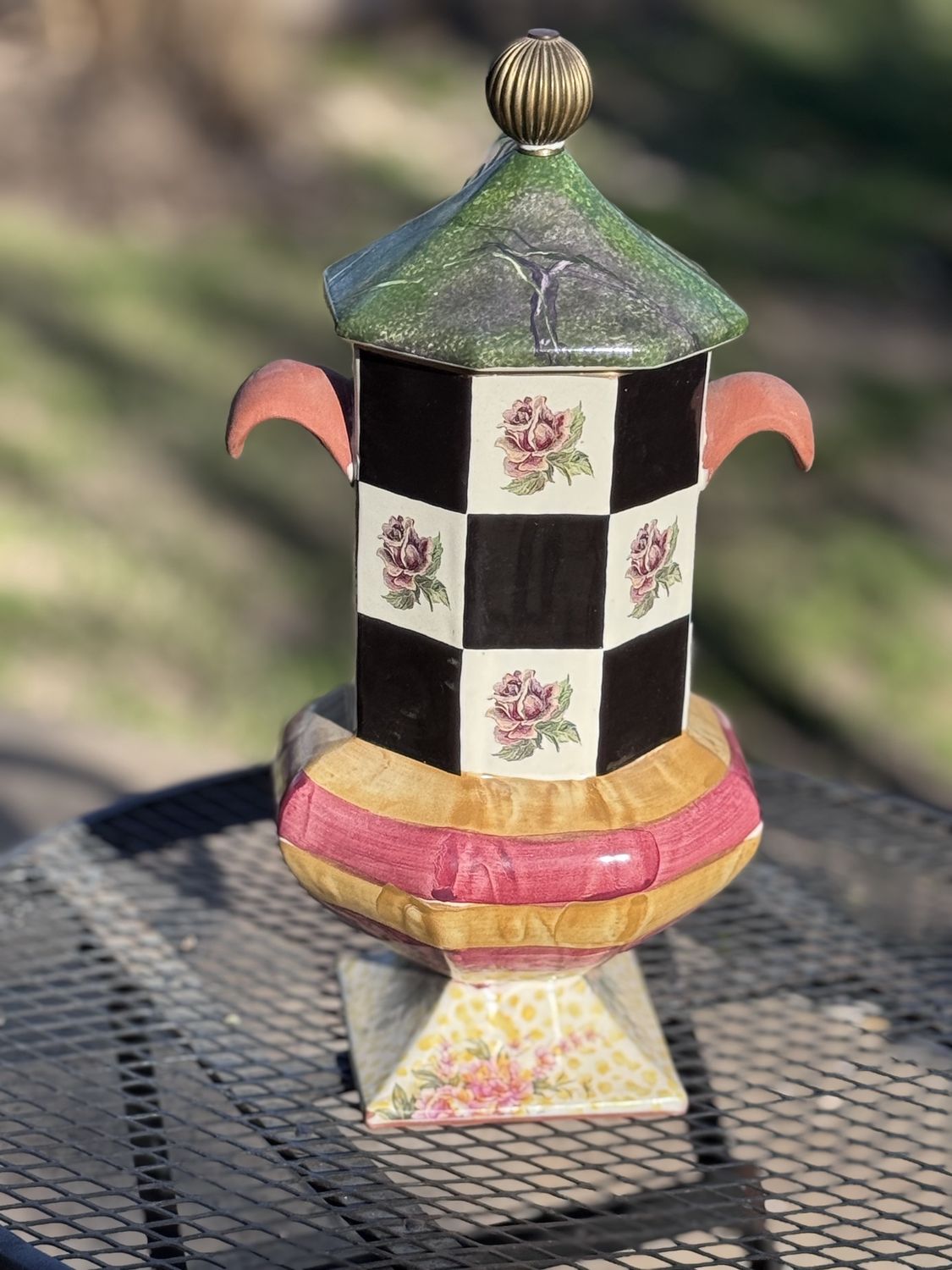 MacKenzie  Childs ceramic cannister
