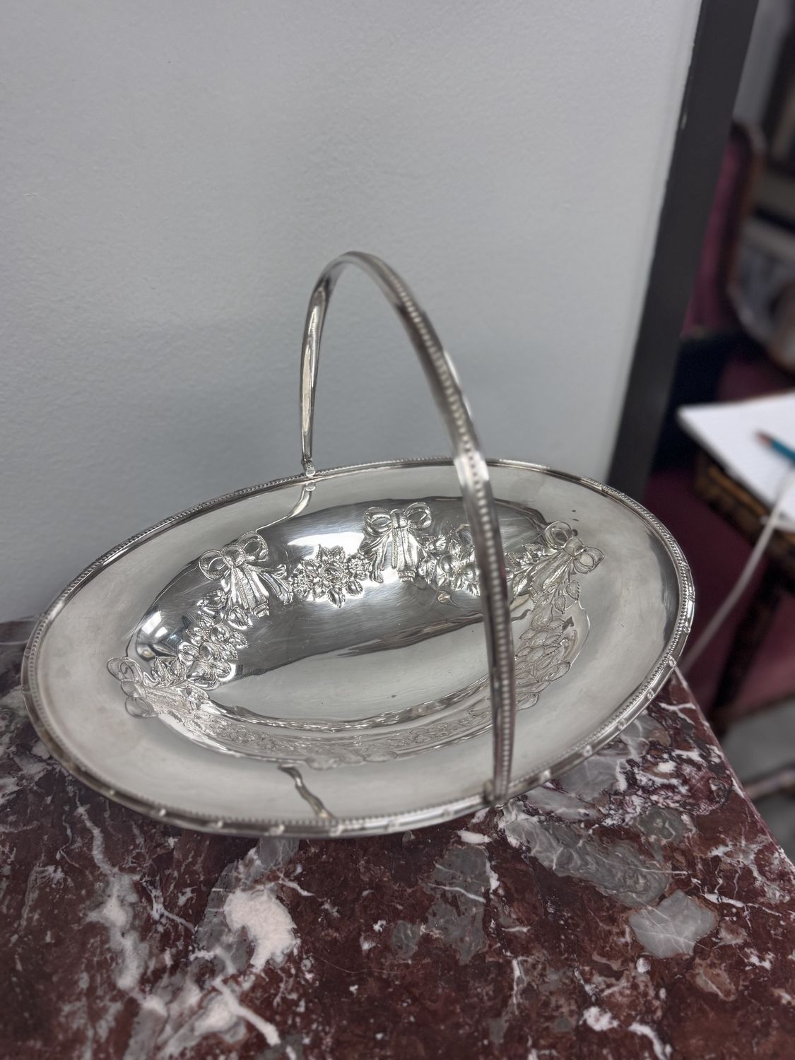 Silver Plate Bow Bowl