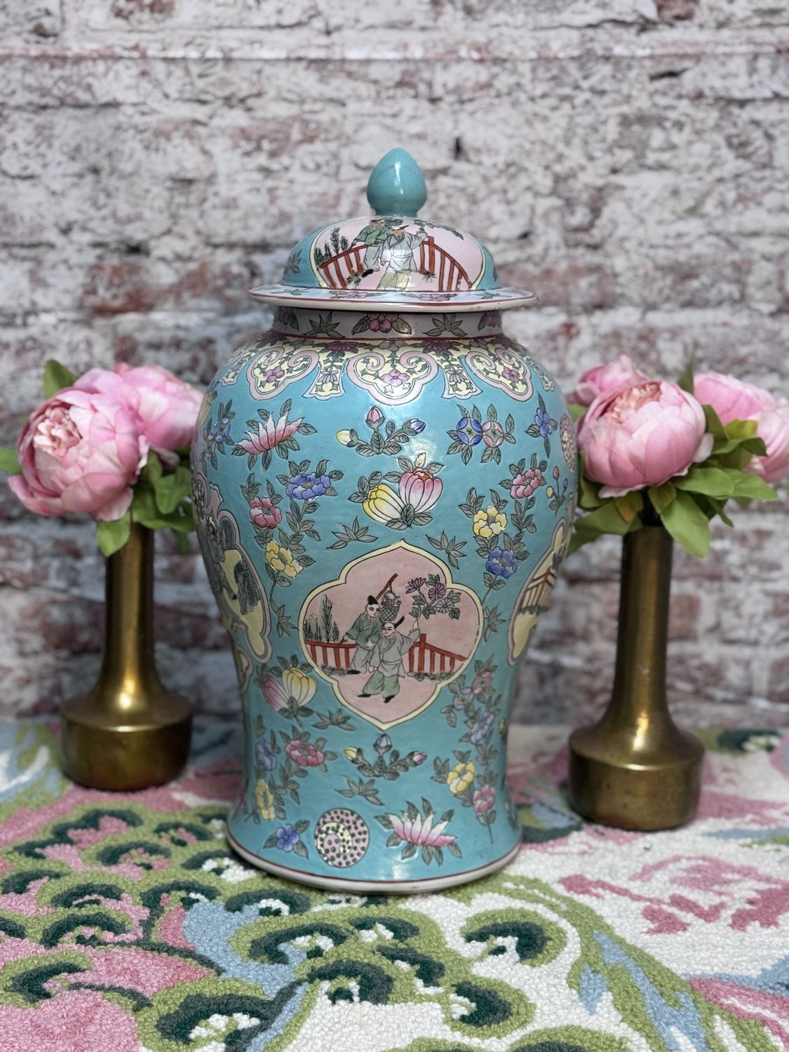 Turquoise Temple Jar