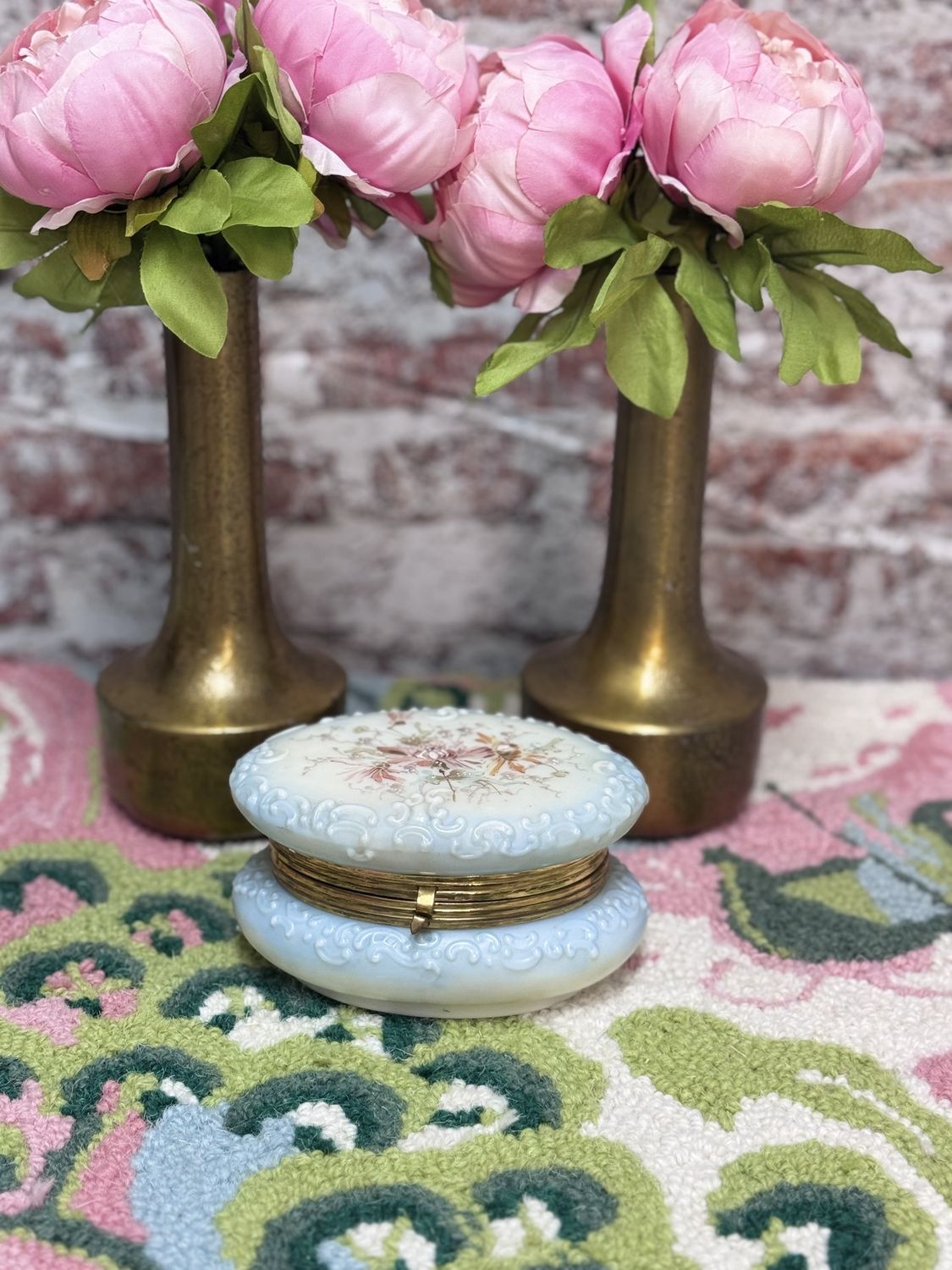 Blue Antique Wave Crest Dresser Box