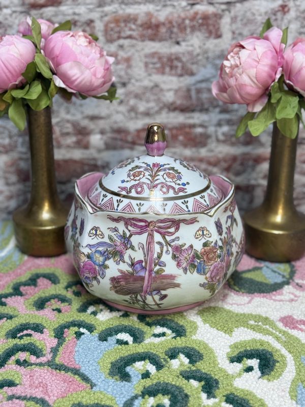 Pink Bow Lidded Jar