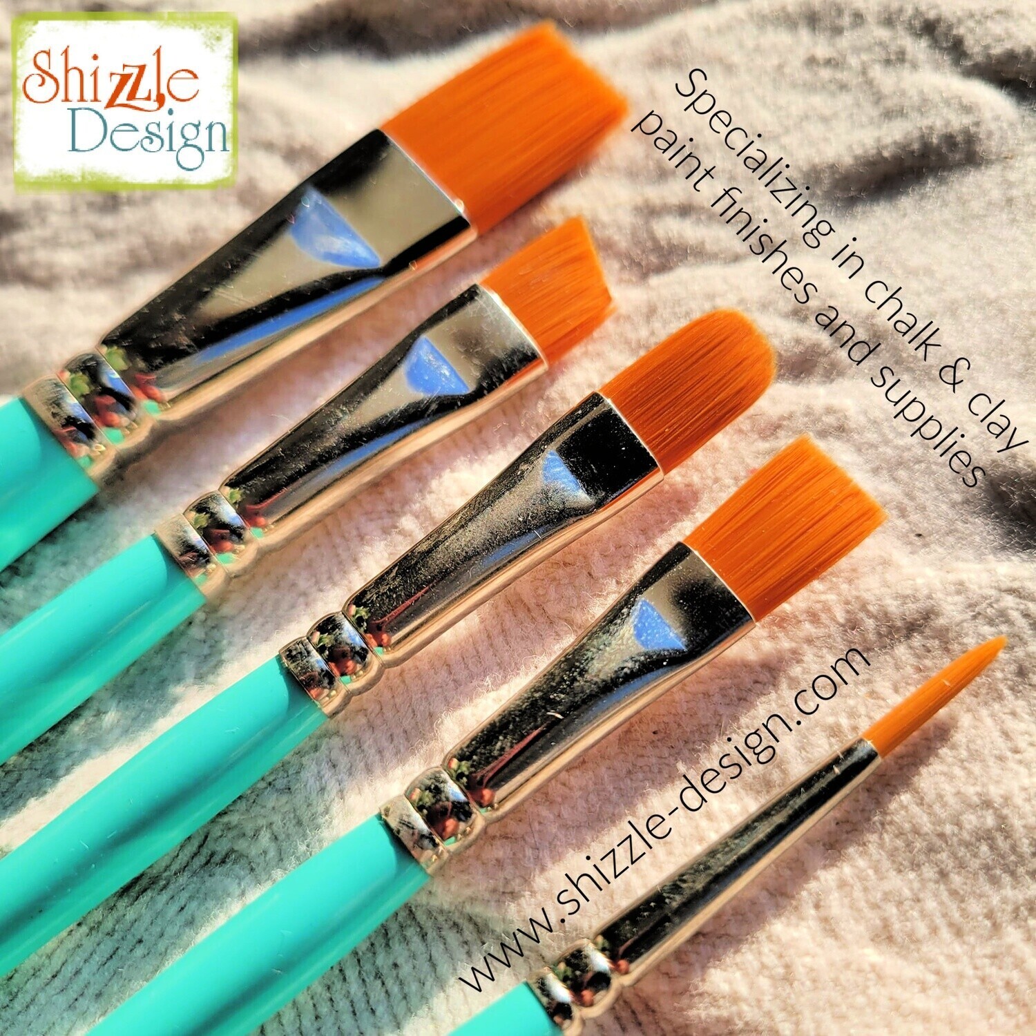 Turquoise Iris Magic Pack Artist Brush Set with Storage Tube by Paint Pixie