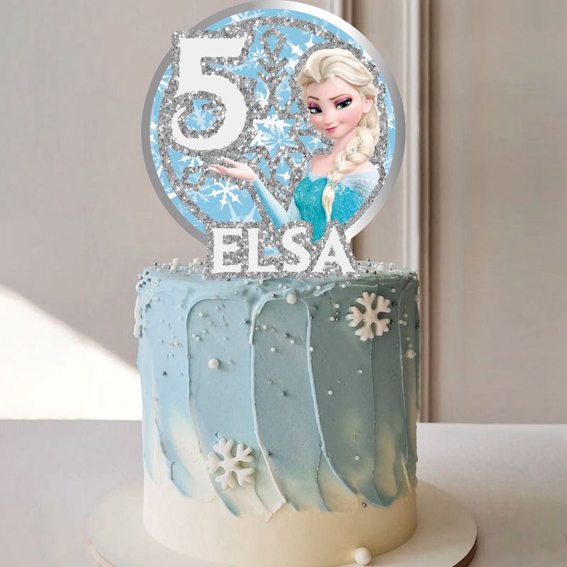 Adorno para tarta Frozen Elsa - Archivo digital