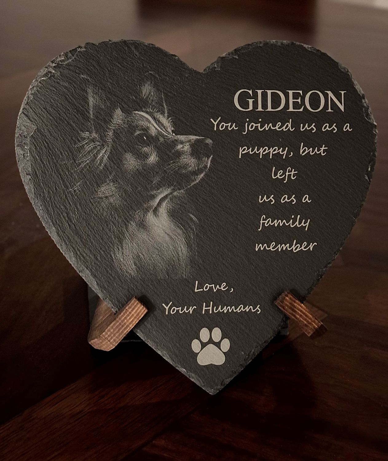 Slate Heart Plaque (10&quot; x 10&quot;)