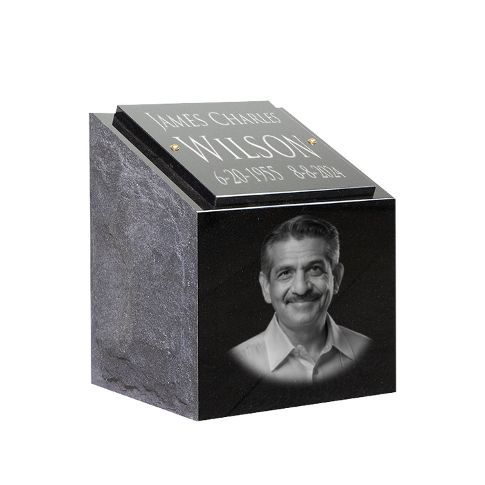Jet Black Cremation Urn (10&quot;x9&quot;x12&quot;)