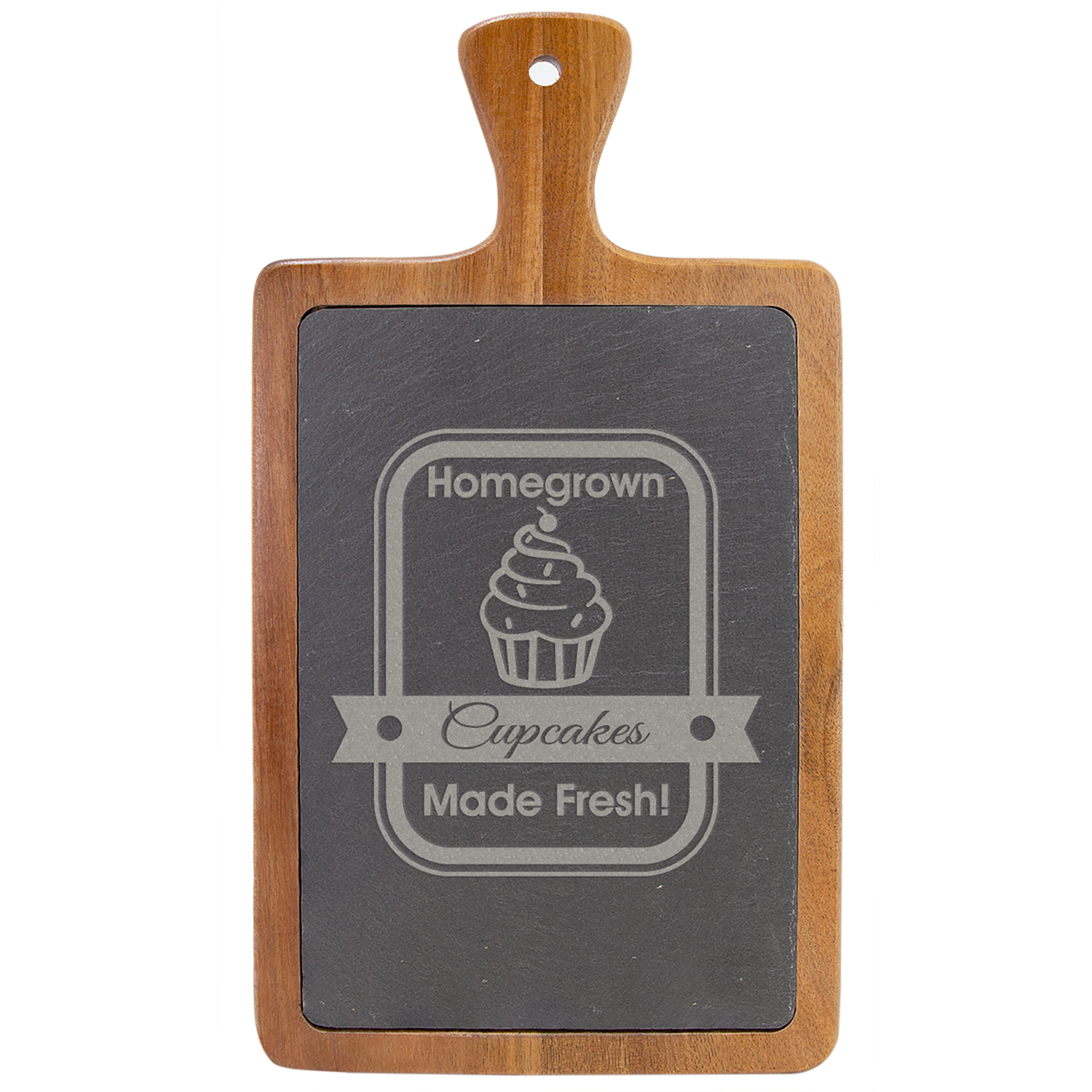 13 1/4&quot; x 7&quot; Acacia Wood/Slate Cutting Board