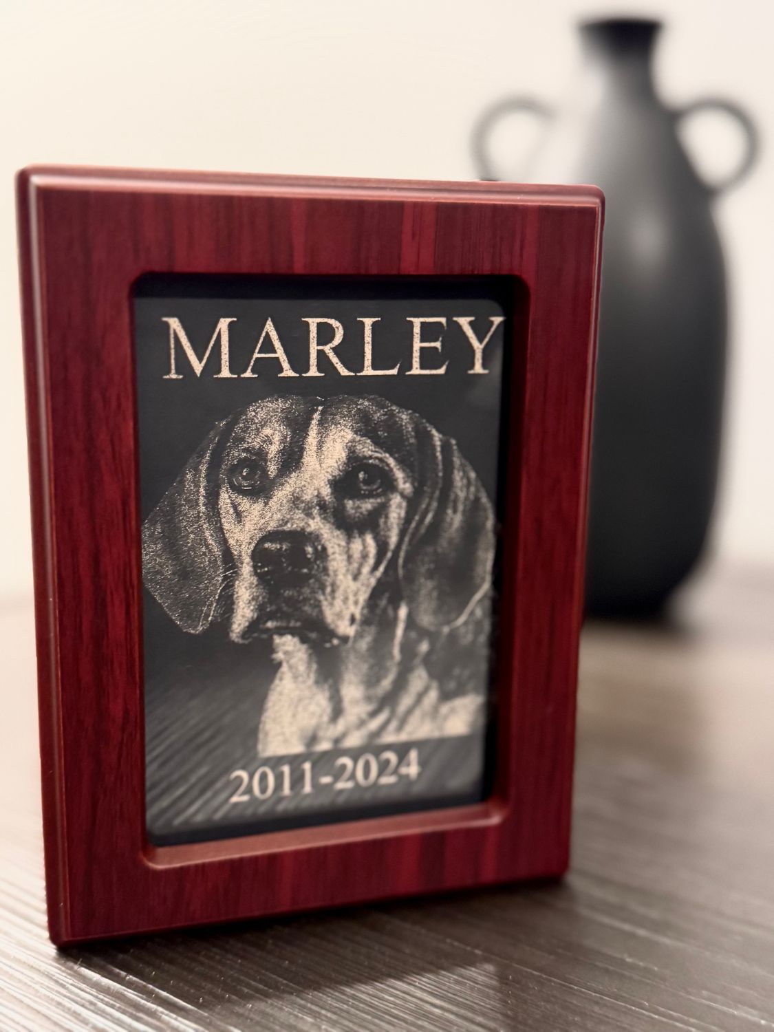 45 Cubic Inch Wooden Cherry Urn (Photo or Engraved Acrylic)