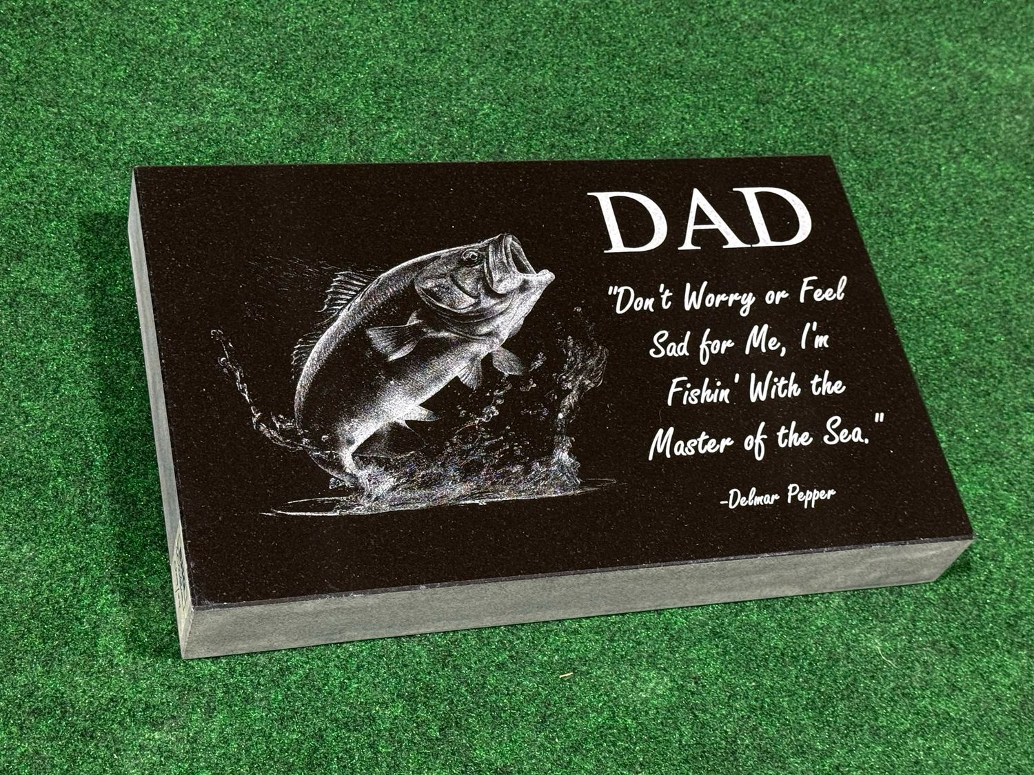 Jet Black Granite Flat Marker (8&quot;x12&quot;x2&quot;)