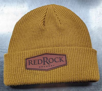 Beanie-Leather Shield-Yellow