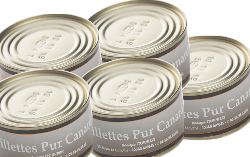 Lot de 5 Rillettes pur canard 130g