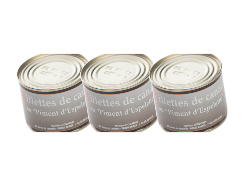 Lot de 3 Rillettes au piment d&#39;Espelette 200 g