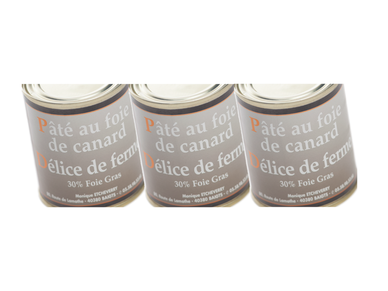Lot de 3 Pâtés &quot;Délice de Ferme&quot; 130 g