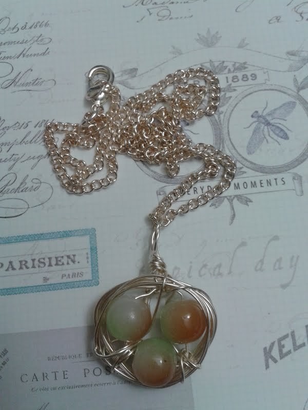Bird Nest Pendant with chain