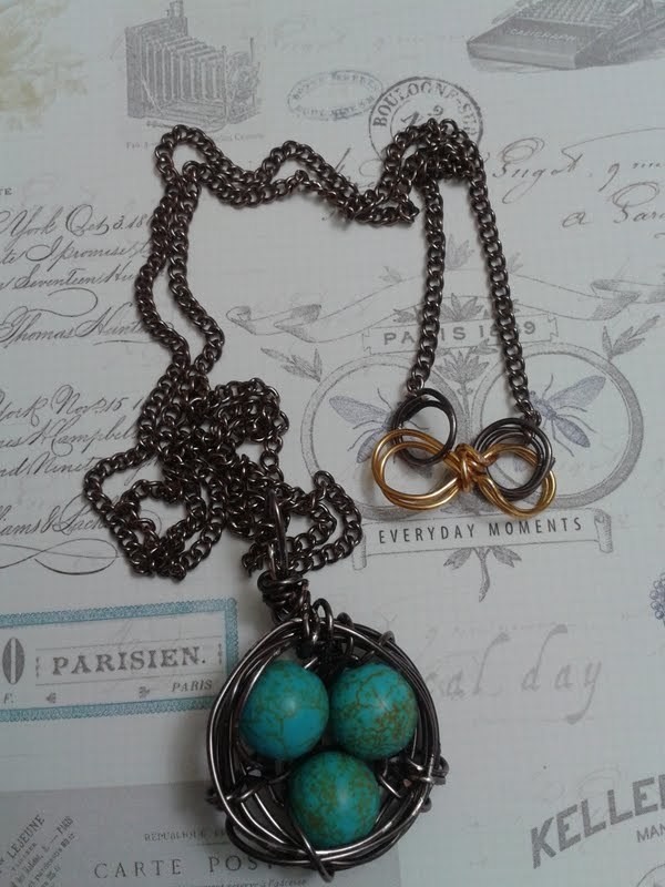 Bird Nest Pendant with chain