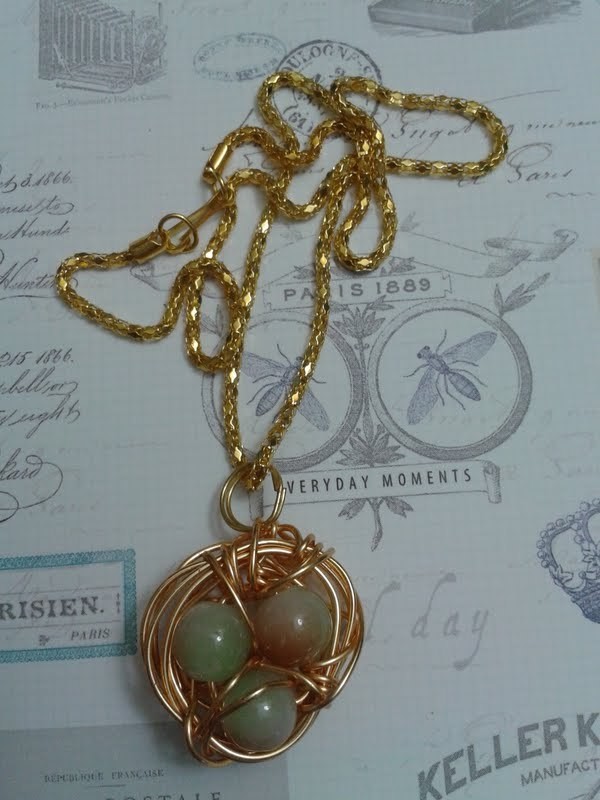 Bird Nest Pendant with chain
