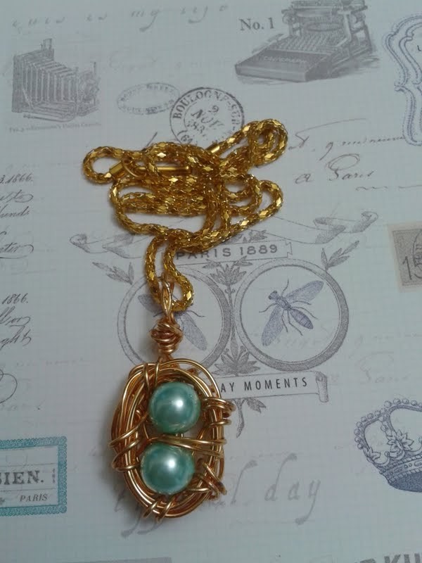 Bird Nest Pendant with chain