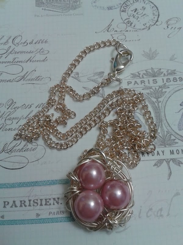 Bird Nest Pendant with chain
