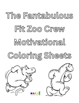 Fit Zoo Crew Motivational Coloring Sheets