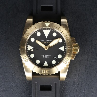 Shark Diver 42 Brass Black Date