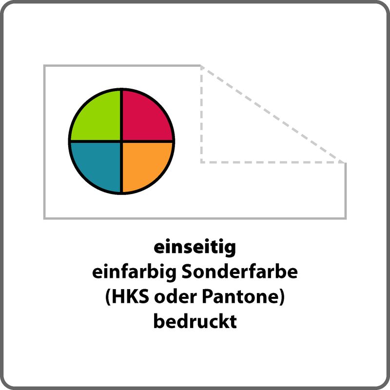 Versandtasche (VT), C5, HK MF 90, 1/0-farbig Sonderfarbe (HKS oder Pantone) bedruckt