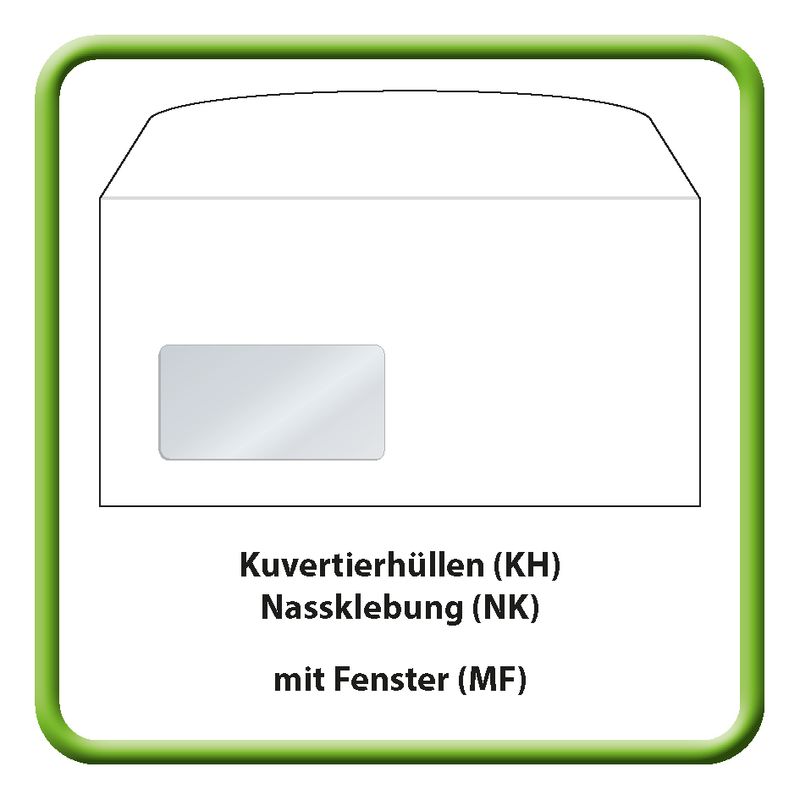 Kuvertierhüllen mit Fenster