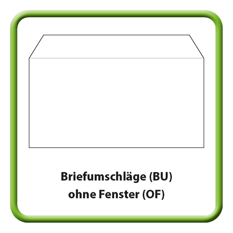Briefumschläge (BU) ohne Fenster