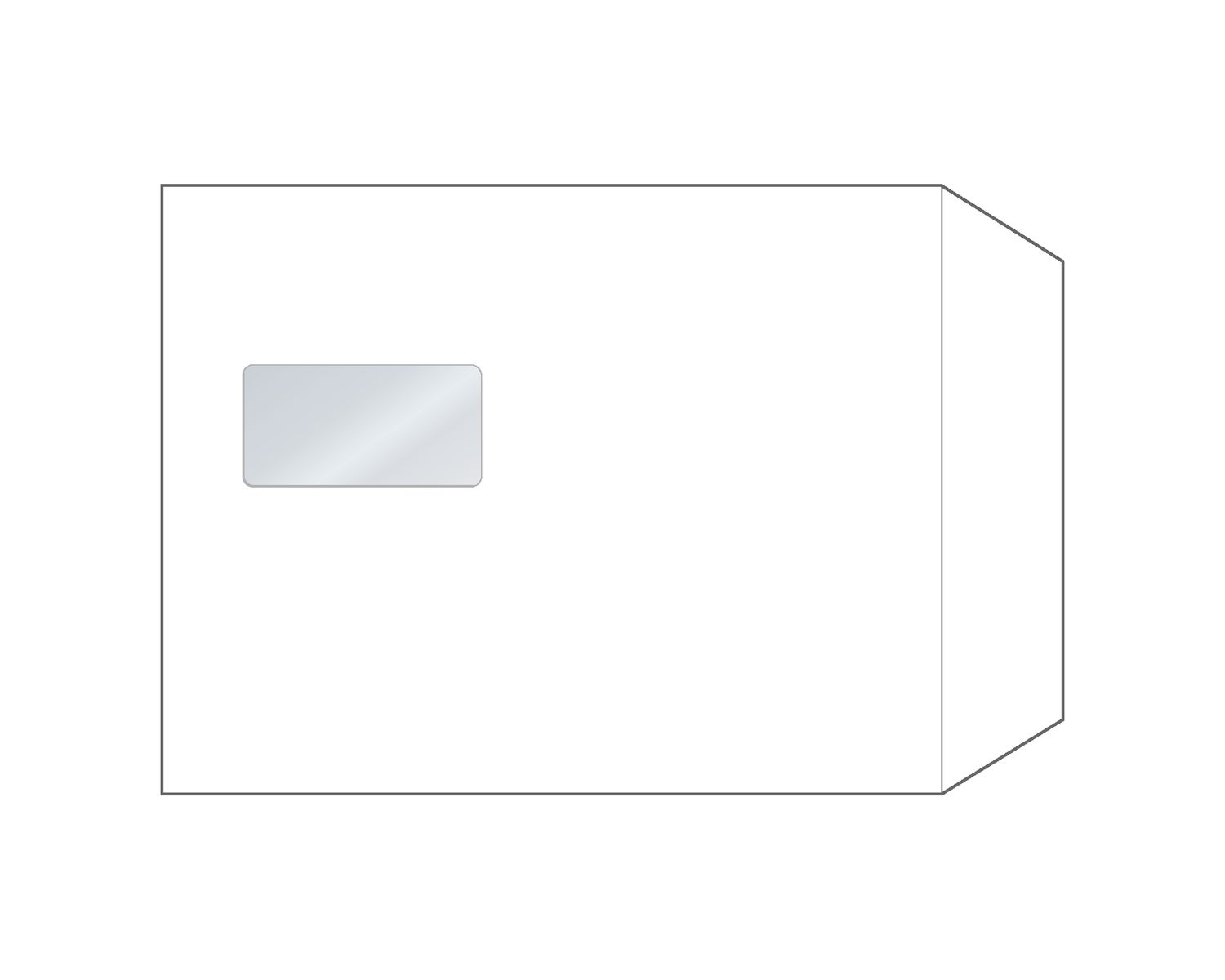 Versandtasche (VT) C5, (229 x 162 mm), weiß, 90 g m2, HK, MF