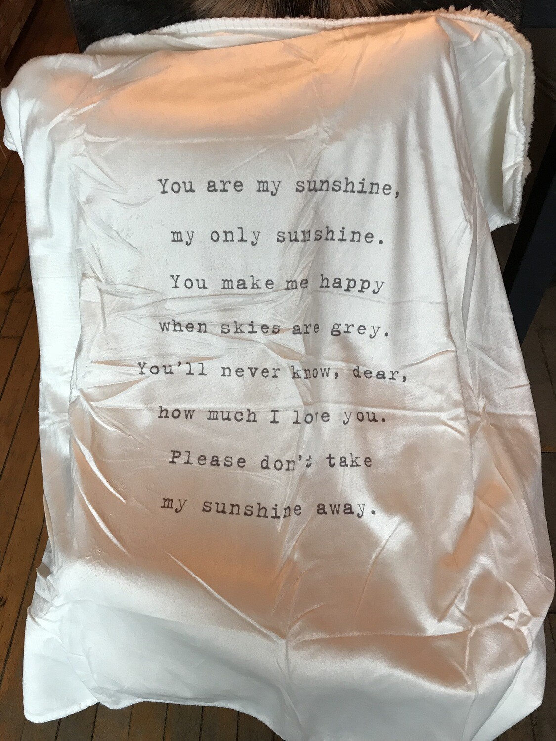 &quot;You are my sunshine&quot; blanket ~received COMPLETE