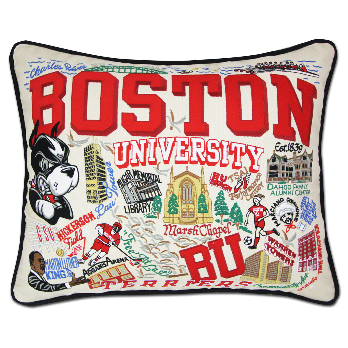 Boston University pillow