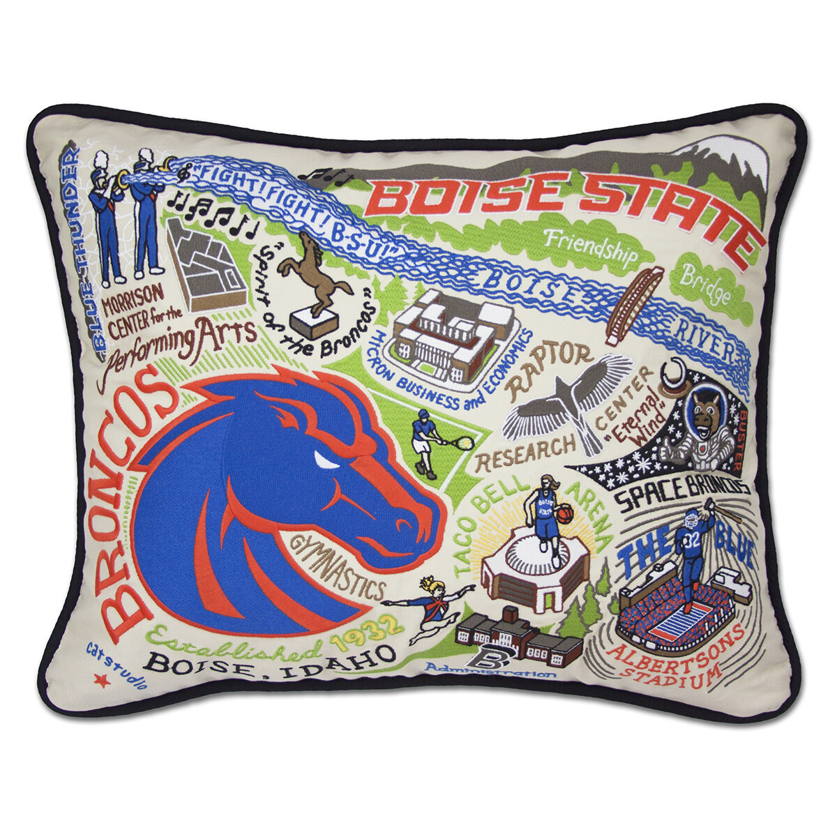 Boise State pillow