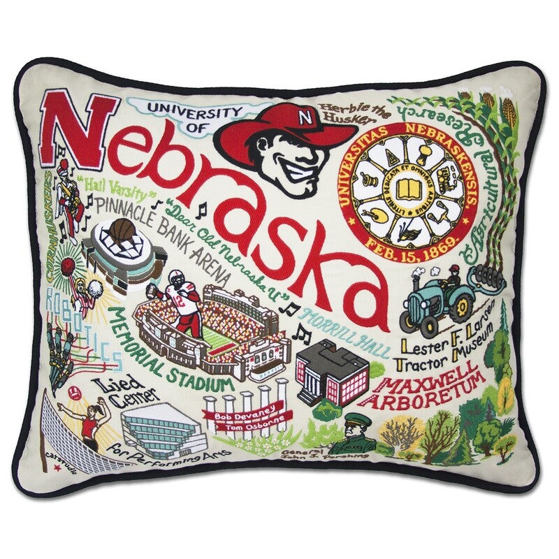 Nebraska university pillow