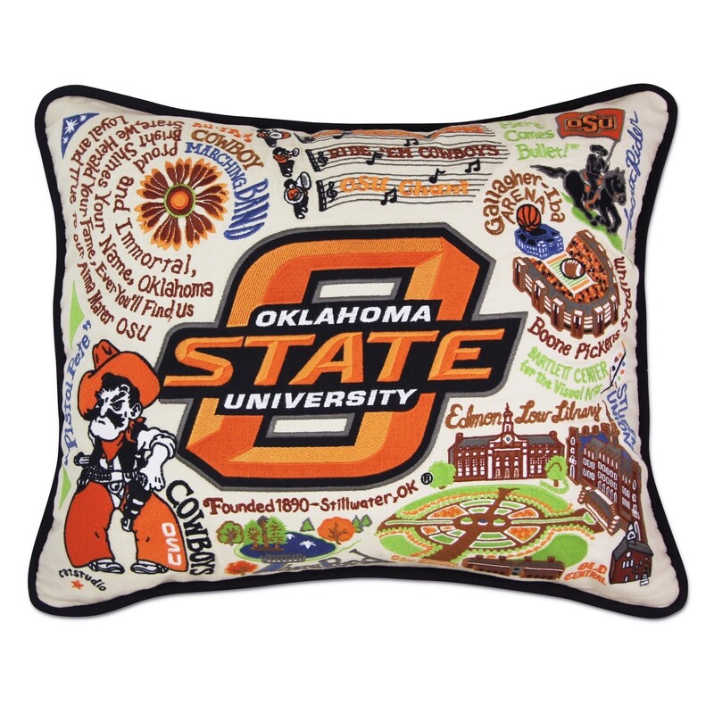 Oklahoma State University pillow