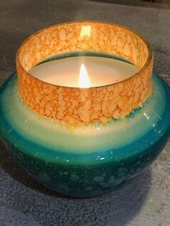 Turquoise grapefruit pine candle- OUT OF STOCK