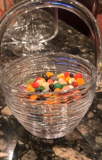 Simon Pearce glass basket