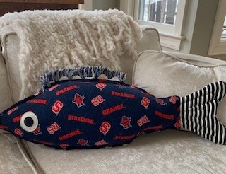 Syracuse University fish pillow