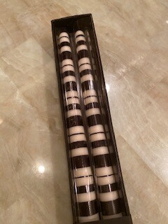 MacKenzie-Childs striped tapers- set of (2)