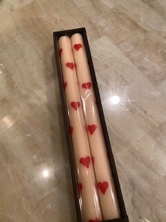 Heart tapers-set of 2 out of stock