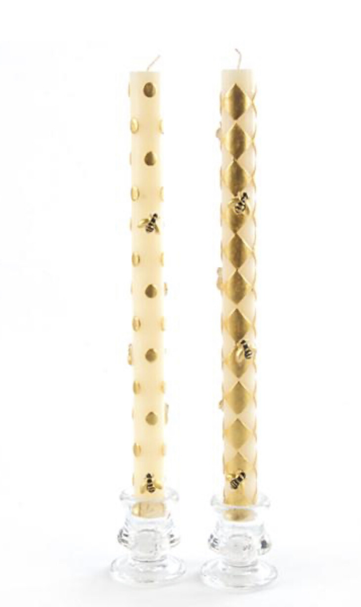 Gold Bee tapers-set of 2-sold out