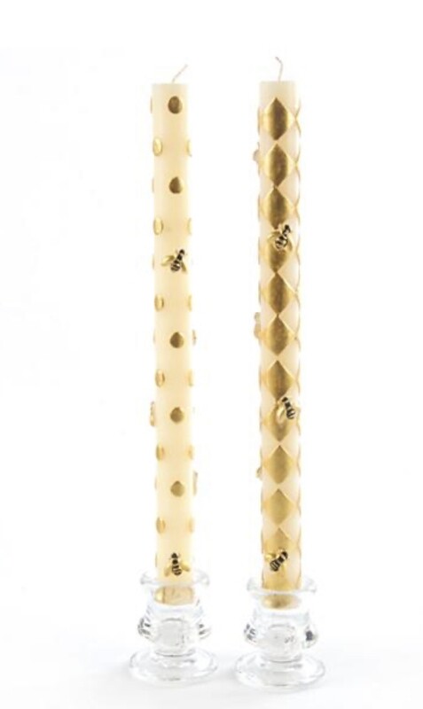 Gold Bee tapers-set of 2-sold out