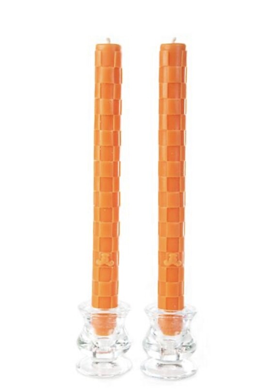 orange tapers-set of 2