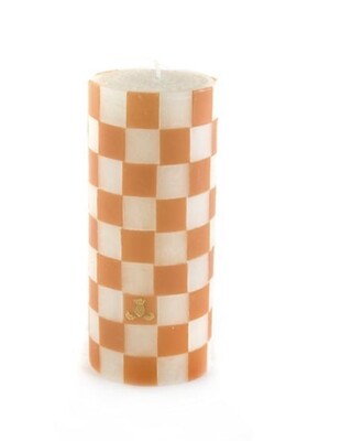 Orange and white pillar-6" high