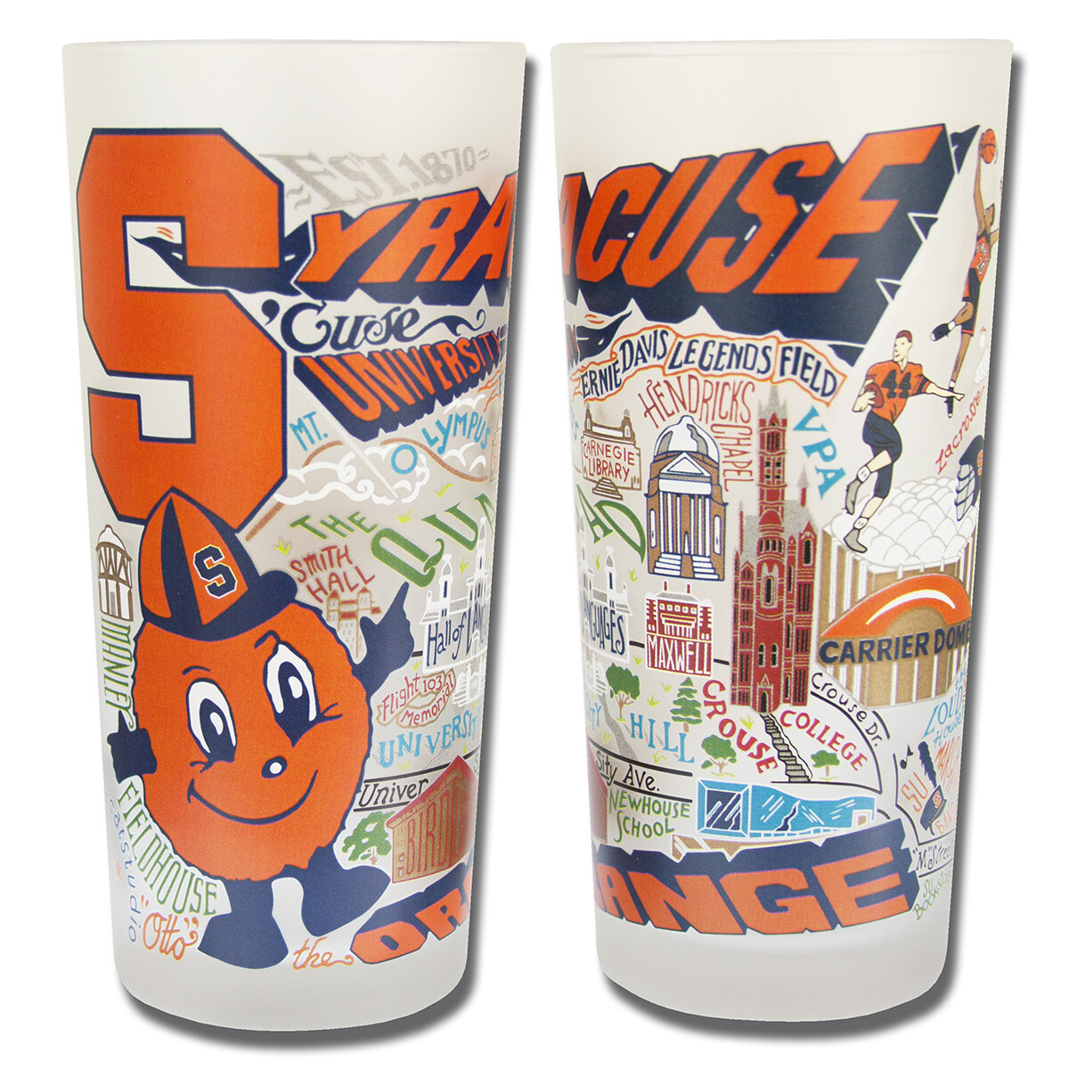 Syracuse University glasses/ set of 2