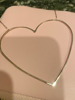 Sterling silver heart on silver chain