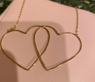 Double hearts necklace