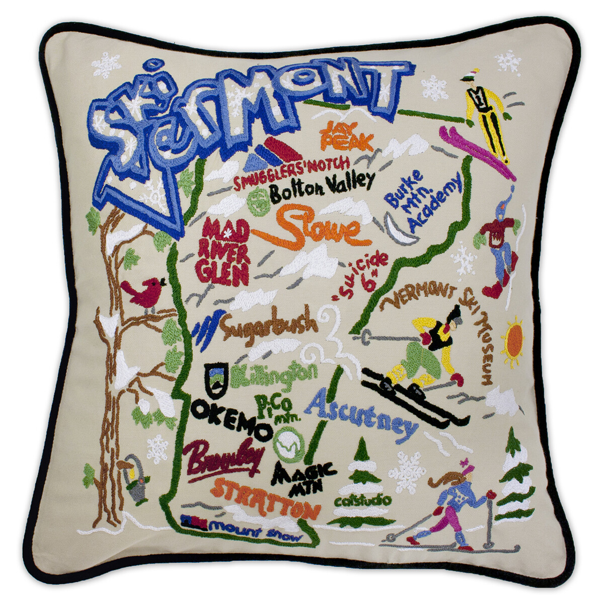 Ski Vermont pillow