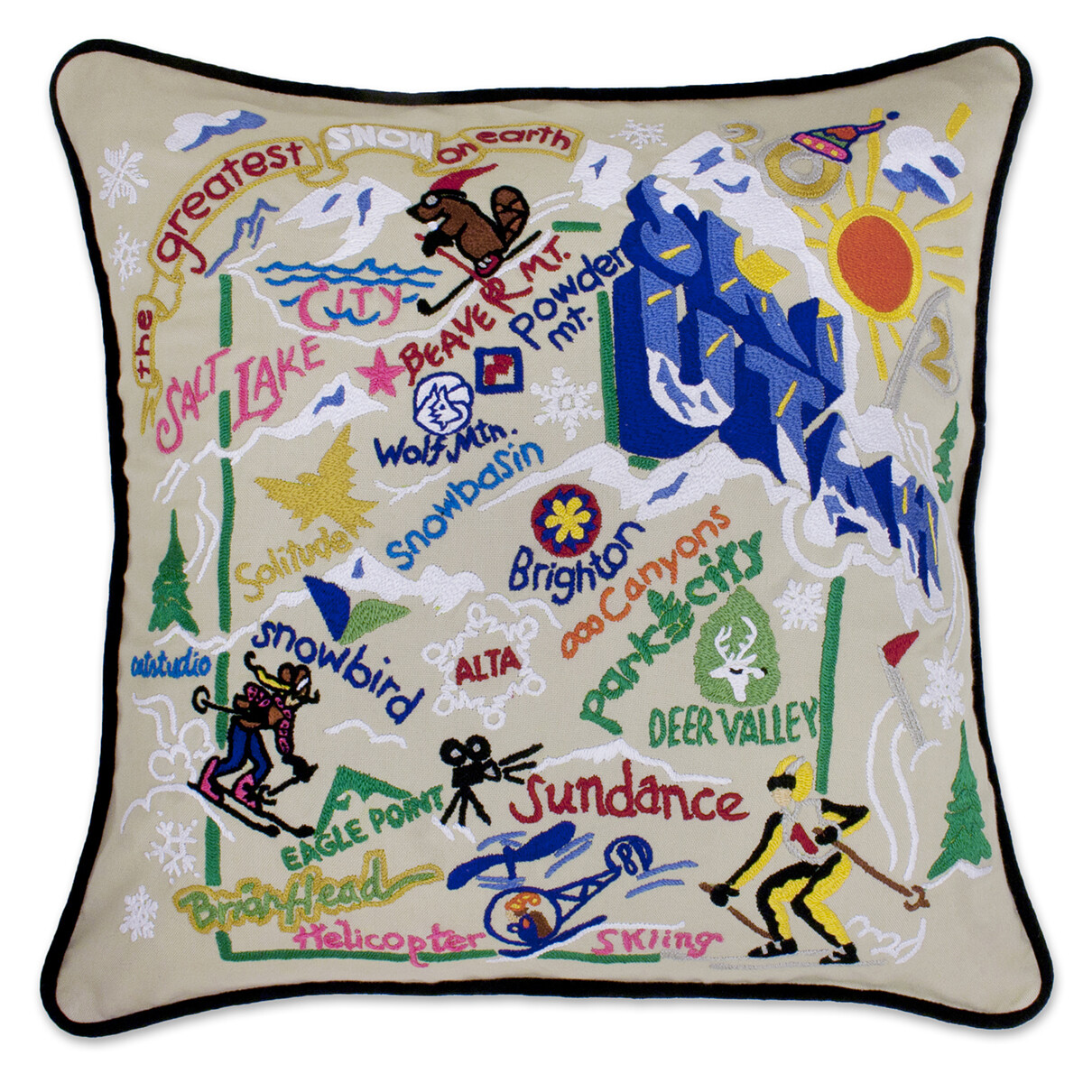 Ski Utah pillow