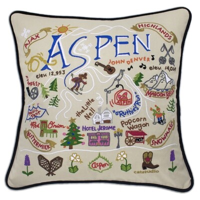 Ski Aspen pillow
