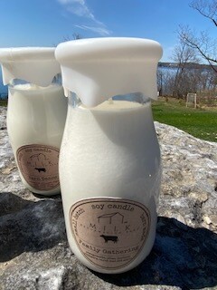 Milk bottle candles