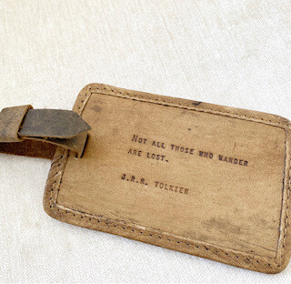 J.R.R. Tolkien luggage tag